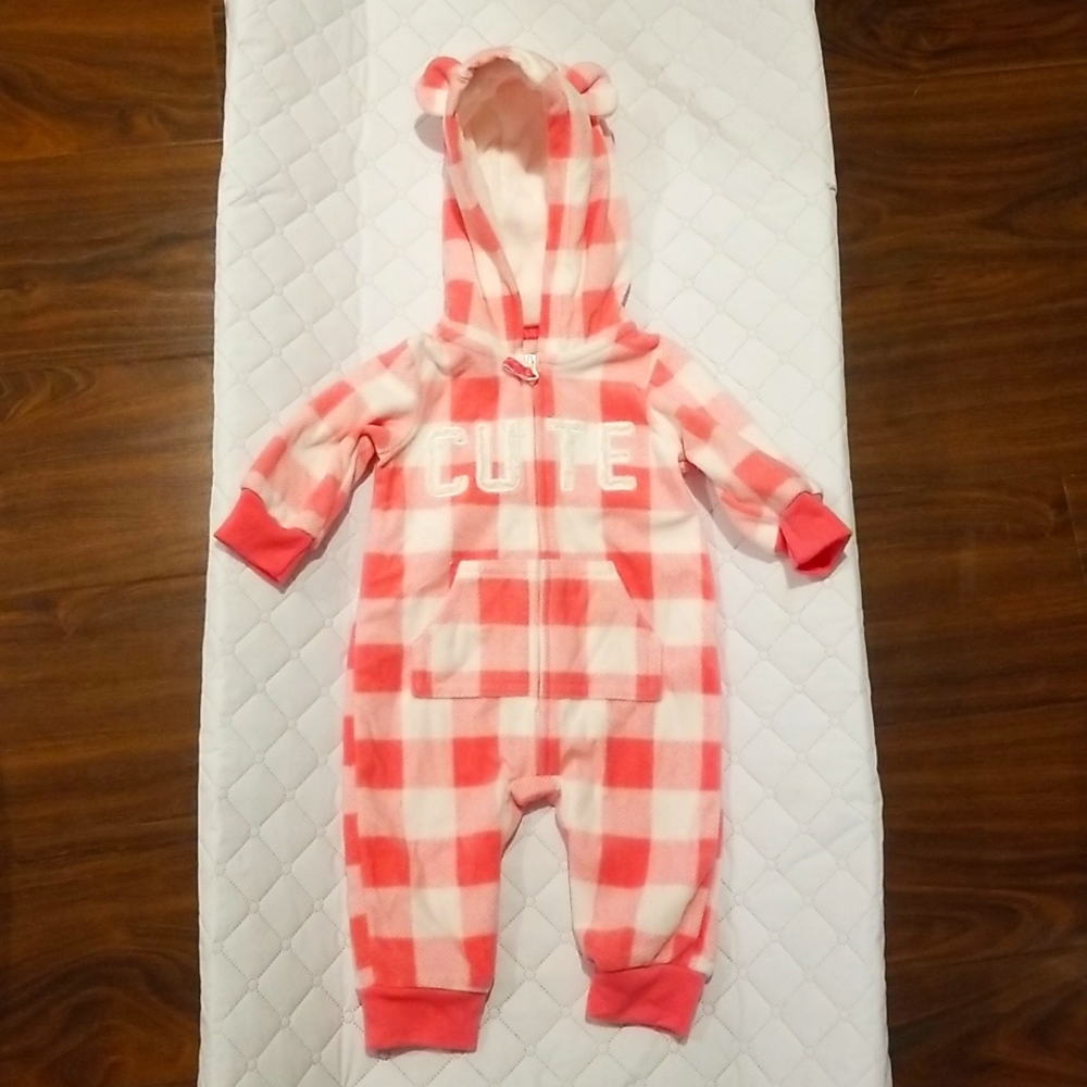 Carters microfleece hoodie onesie